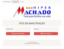 Tablet Screenshot of hipermachado.com.br